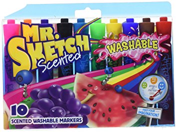 Sanford 1924010 Mr.Sketch Scented Washable Chisel Marker Set (10 Pack), Multicolor