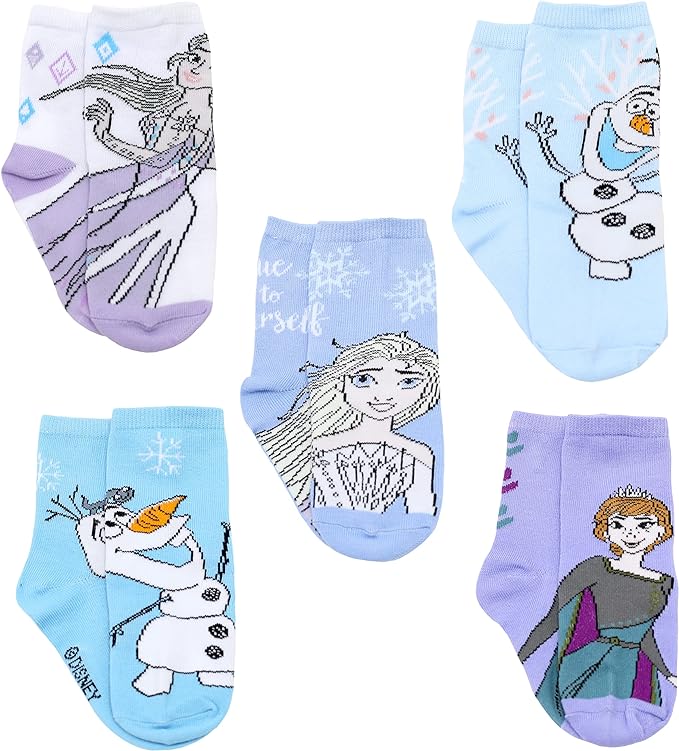 Disney Frozen Girls Toddler Multi Pack Socks Set