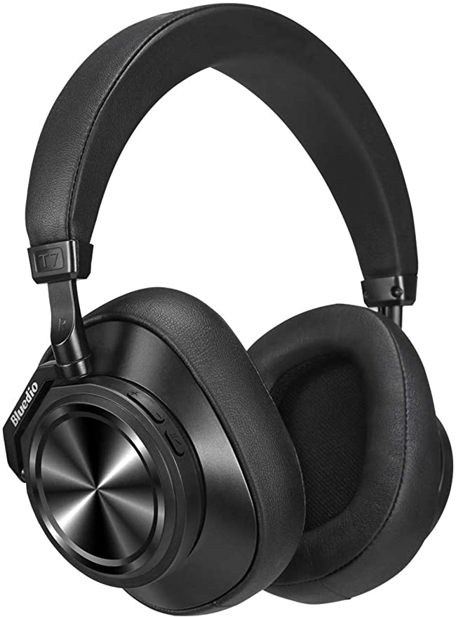 Bluedio Bluetooth ANC Headphones Over Ear, T7 Plus (Turbine) Custom Noise Cancelling Headphones,57mm Driver Hi-Fi Stereo, 30Hrs Playtime,Wireless Headsets