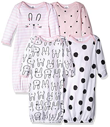 Gerber Baby Girls' 4-Pack Gown