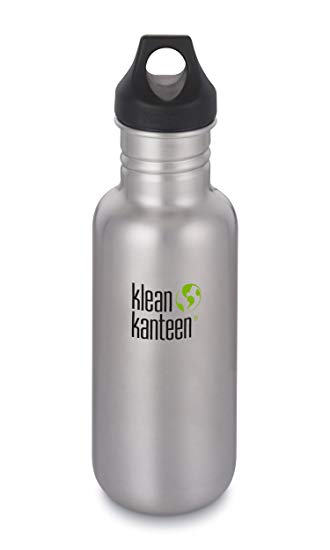 Klean Kanteen Classic Stainless Steel Water Bottle with Klean Coat, Single Wall and Leak Proof Loop Cap 2018