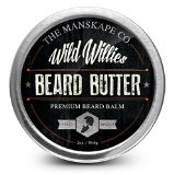 Wild Willies Beard Butter - The Only Amazing Beard Balm with 13 Natural Locally Sourced Ingredients to Condition and Treat Your Beard or Mustache At the Same Time Made By Hand in the USA 2 Ounce