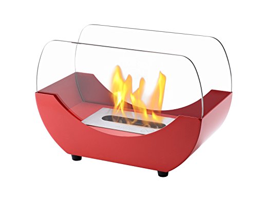Ignis Portable Tabletop Ventless Bio Ethanol Fireplace - Liberty (Red)