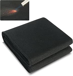 VEVOR Carbon Felt Welding Blanket, 27" x 12" Flame Retardant Welding Blankets, Up to 1800°F Heat Resistant Blanket Set, Cuttable Carbon Fiber Fire Retardant Insulation Welding Mat Pad, 1 Pack