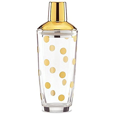 kate spade new york Two Of A Kind Gold Dot Cocktail Shaker