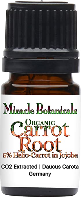 Miracle Botanicals CO2 Extracted Carrot Root Essential Oil - Helio Carrot in Jojoba Oil - Therapeutic Grade - 5ml