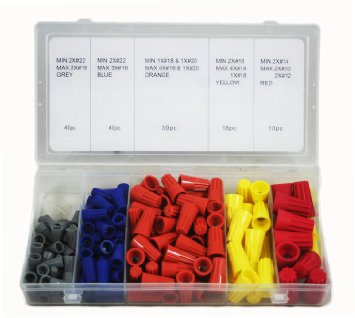 ABN 158 Piece Wire Connectors / Terminal Assortment with Case