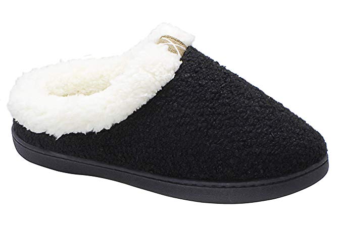 Slippers for Women Men Cozy Memory Foam Wool-Like Plush Fleece House Shoes Furry Indoor Outdoor
