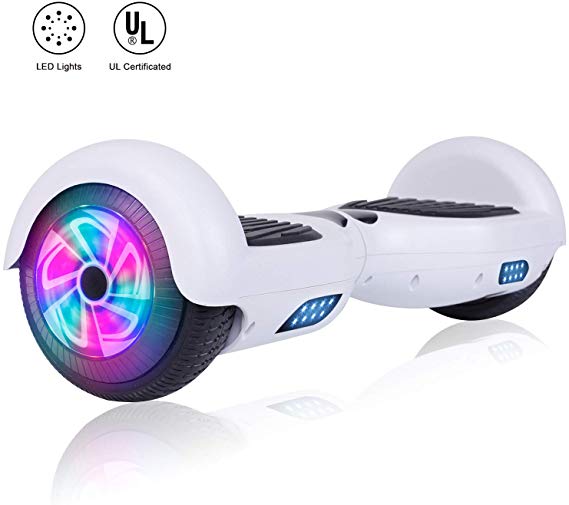 Felimoda Hoverboard 6.5 inch w/Bluetooth Speaker and LED Wheels Side Lights- UL2272 Certified