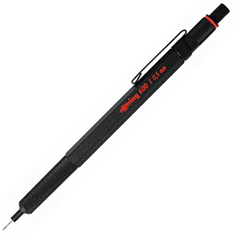 Rotring 600 Black Knurled Grip 0.5mm Mechanical Pencil