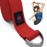 Clever Yoga Strap 8FT or 10FT Made With The Best Durable Cotton - Comes With Our Special Namaste Lifetime Warranty 7 Colors