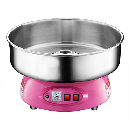 Clevr Compact Commercial Cotton Candy Machine Party Candy Floss Maker Pink