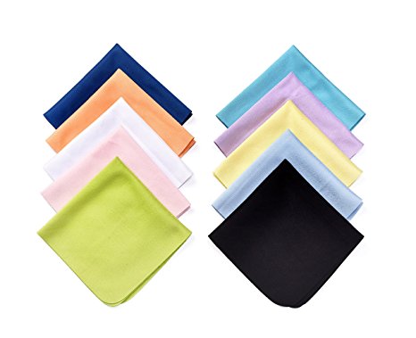 Microfibers Cleaning Cloths for Glasses, LCD Screens, Lenses, Camera, Cell Phone and Tablets (8Inchsx8Inchs) 10Pcs