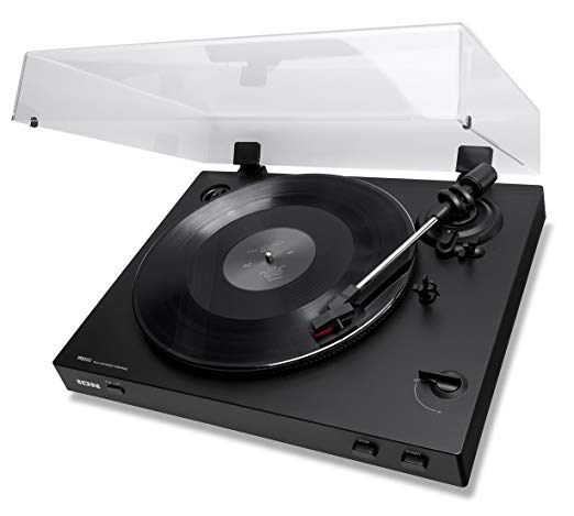 ION Audio Pro80 - Fully Automatic Turntable / Vinyl Record Player with 2 Playback Speeds, Quiet Belt-Drive System, Dustcover & Coaxial Audio Output