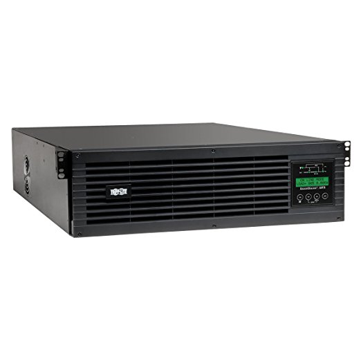 Tripp Lite 3000VA UPS Smart Online, Extended Run, 3U RM 120V 2700W, Double-Conversion w/ Preinstalled WEBCARDLX Rackmount LCD, USB, DB9 (SU3000RTXLCD3N)