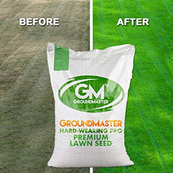 GroundMaster Hard Wearing Tough Garden Premium Back Lawn Grass Seed (20KG)