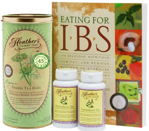 Heather's Irritable Bowel Syndrome Diet Kit #1 (Eating for IBS, Fennel Tea Bags, Peppermint Oil Caps (Over 20% Off!)
