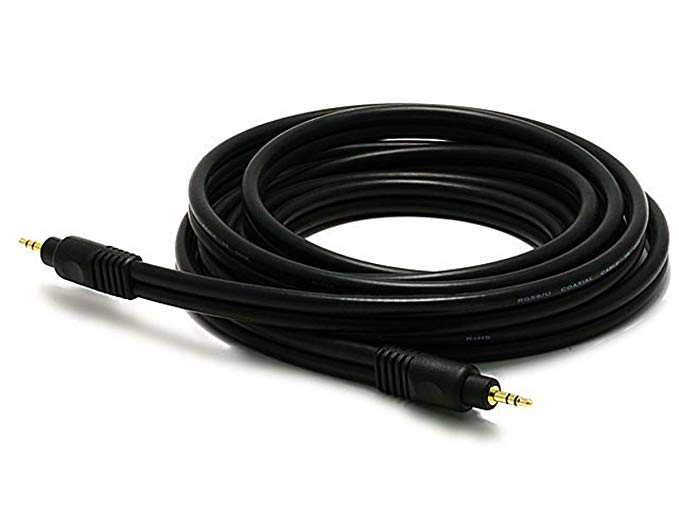 Monoprice 105578 10-Feet Premium Stereo Male to Stereo Male 22AWG Audio Cable - Black