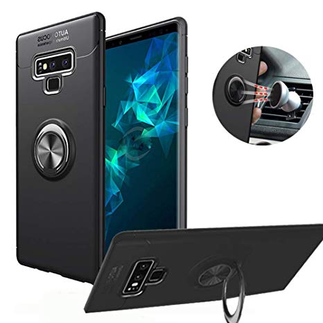 Hayder Samsung Galaxy Note 9 Case, 360° Adjustable Ring Stand Holder Kickstand Magnetic Car Mount for Note 9