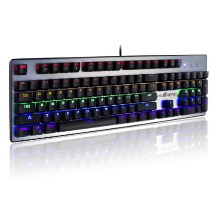 Velocifire VM30 104 Key Mechanical Gaming Keyboard with LED Illuminated Backlit , US Layout (Blue Switchs)
