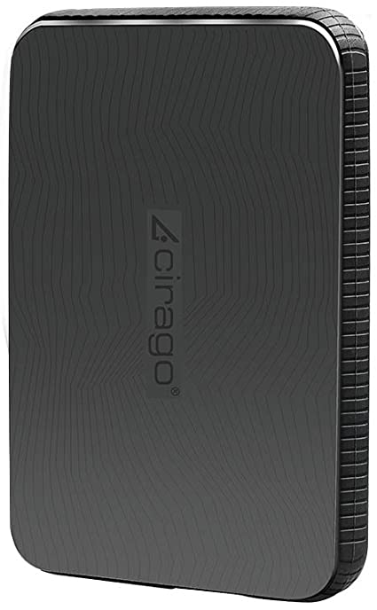 Cirago 2TB Slim External Portable Hard Drive, Drop Shock HDD- USB 3.0 for PC, Mac, Desktop, Laptop, MacBook, Chromebook, Xbox One, Xbox 360, PS4 (Black)