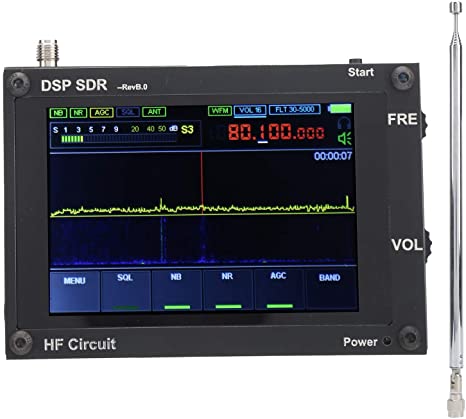 Wireless Receiver, Ultra‑Thin DSP SDR HAM Receiving Radio with 3.5" IPS Display, 50kHz‑‑200MHz Wireless Receiver, 2000 mAh Lithium Battery Capacity