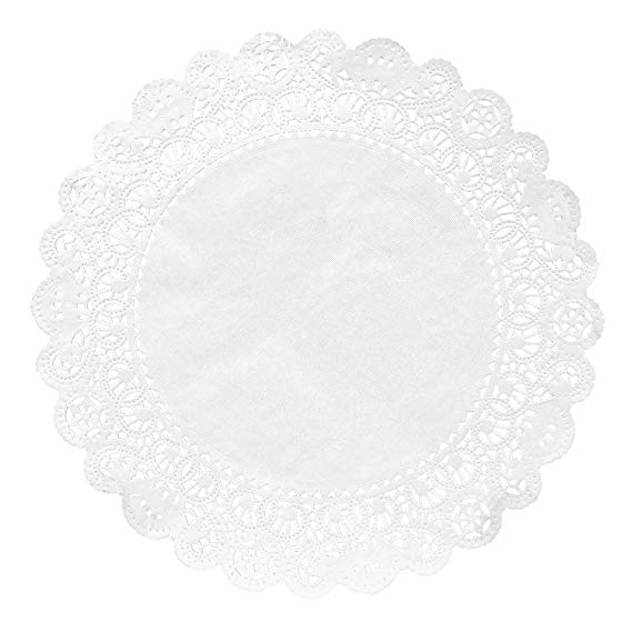 Hygloss Products Round Paper Doilies - Decorative, White Lace Doilies, Disposable, 10” Diameter, 100 Pack