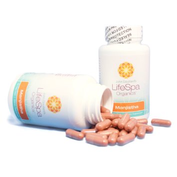 LifeSpa Organics - Certified Organic Manjistha (Indian Madder Root) - Ayurveda's Powerful Blood Purifier - 400mg Proprietary Blend (Rubia cordifolia & Tribulus terrestris) - 90 Vegetarian Capsules - Kosher Certified - Non-GMO Ingredients - No Yeast, Gluten, Corn, Soy, Milk, Fish, Animal Products, Binders, Preservatives, or Artificial Coloring - Manufactured in the USA from Foreign & Domestic Ingredients using Good Manufacturing Procedures in a GMP Certified & FDA Registered Facility