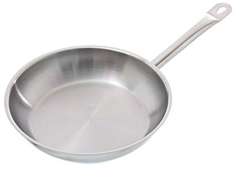 Update International (SFP-09) 9 1/2" Induction Ready Natural Finish Stainless Steel Fry Pan