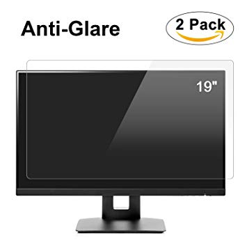 [2 PACK] 19 inch Anti Glare(Matte) Screen Protector for 19" Widescreen Desktop with 16:10 Aspect Ratio Dell/Asus/Acer/ViewSonic/amsung/Aoc/HP Monitor