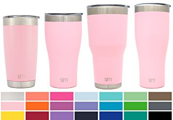 Simple Modern 32oz Slim Cruiser Slim Cruiser Tumbler - Vacuum Insulated Double-Walled 18/8 Stainless Steel Hydro Travel Mug - Powder Coated Coffee Cup Flask - Blush