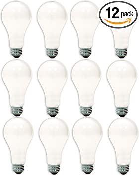 GE Lighting 97482-12 50/200/250-Watt A21 3-Way Soft White Light Bulb, 12-Pack