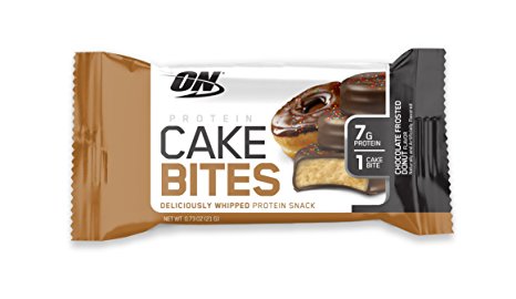 Optimum Nutrition Whey Protein Cake Bites, Whipped Low Sugar Protein Bar, Chocolate Frosted Donut, 1 Cake Bite Sample, 22 Gram