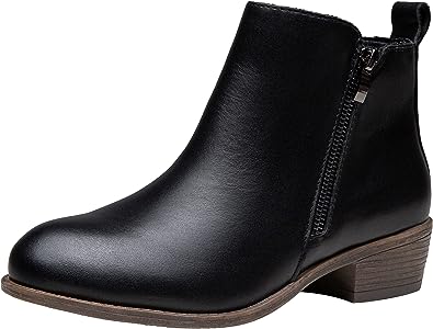 Jeossy Women's Ankle Boots Thick Heel Low Heeled Booties for Women