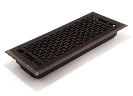 Accord AMFRRBMA412 Manhattan Floor Register, 4-Inch x 12-Inch(Duct Opening Measurements), Light Oil-Rubbed Bronze