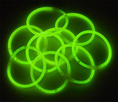 100 10" Glowstick Bracelets GREEN