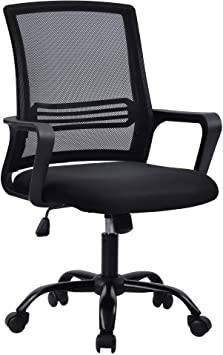 Office Chair,Ergonomic Mesh Desk Chair with Tilt Function Adjustable Height, Computer Chair for Home Office (Black)