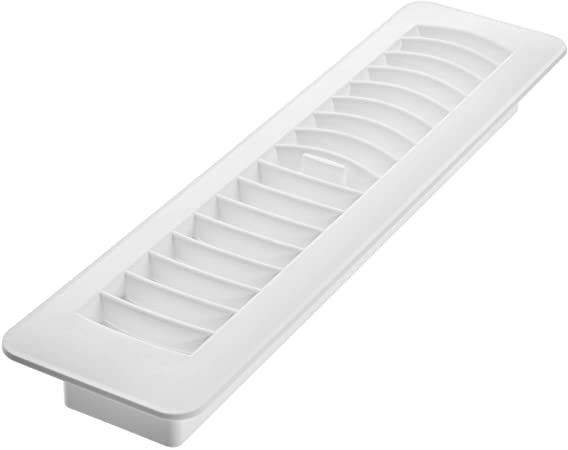 Imperial RG1449 Louvered Design Floor Register, 2-1/4 in H X 12 in W, Polystyrene, 2.25x12 Inch, White
