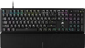 CORSAIR K70 CORE RGB Mechanical Gaming Keyboard with Palmrest - Pre-lubricated Corsair MLX Red Linear Keyswitches - Sound Dampening - Media Control Dial - iCUE Compatible - QWERTY NA Layout - Black