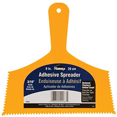 Homax 66890000834 Adhesive Spreader, 8", 3/16" Tooth, Hardwood Flooring Spreader