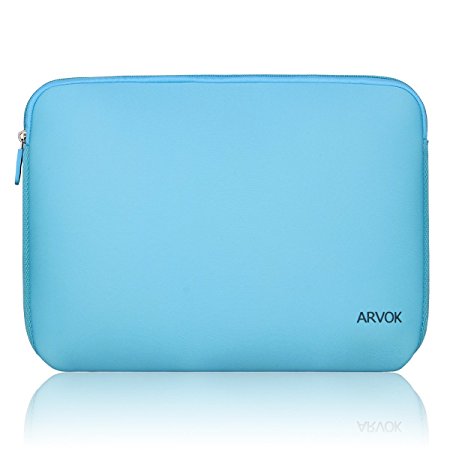 Arvok 13-14 Inch Laptop Sleeve Multi-color & Size Choices Case/Water-resistant Neoprene Notebook Computer Tablet Carrying Bag Cover, Baby Blue