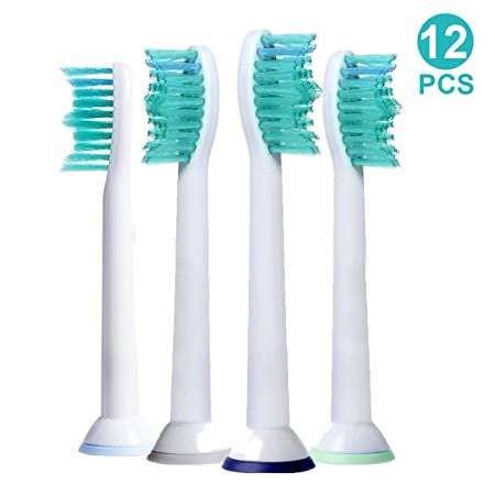 Replacement Brush Heads, YaFex Toothbrush Heads Refill For Philips Sonicare Electric Toothbrush, 12 Pack