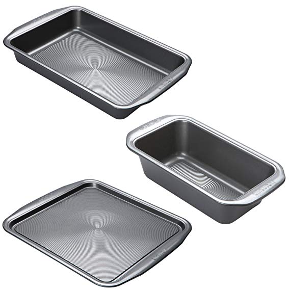 Circulon Momentum Carbon Steel Non-Stick Bakeware Set of 3-Grey