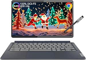 Lenovo Chromebook Duet 5 2-in-1 Tablet Laptop w/Detachable Keyboard (13.3" FHD OLED Touchscreen, 8-Core Qualcomm CPU, 4GB RAM, 128GB eMMC) IST Stylus, Wi-Fi, 8MP Webcam, Chrome OS, Abyss Blue, 2024