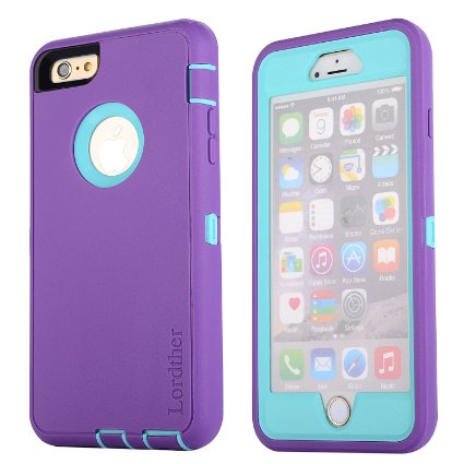 Iphone 6s Plus case, Iphone 6 Plus case, Lordther® Armor Cases ShieldOn Series Heavy Duty Silicone TPU Cover Only for Iphone 6/6s Plus 5.5 Inches (Lavender Purple)