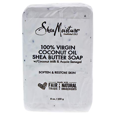 100% Virgin Coconut Oil Shea Butter Soap by Shea Moisture for Unisex - 8 oz Bar Soap