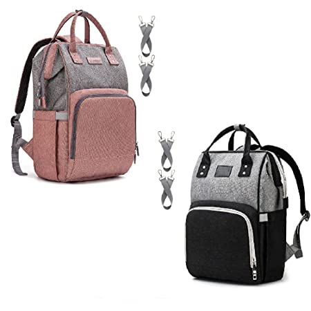 Diaper Bag Backpack Nappy Bag Upsimples Baby Bags for Mom and Dad Maternity Diaper Bag with USB Charging Port Stroller Straps Thermal Pockets,Water Resistant