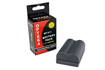 Opteka 2000mAh 7.4v Digital Camera Battery Equivalent to Canon BP-511 BP-512