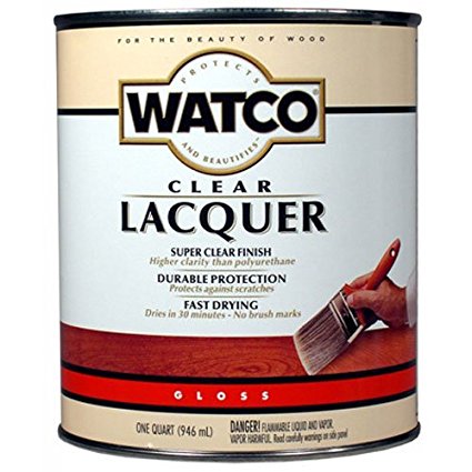 Watco 63041 Lacquer Clear Wood Finish, Quart, Clear Gloss