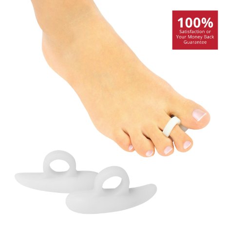 Hammer Toe Pads By Envelop - Silicone Gel Toe Crest Helps Cushion and Support Hammer, Claw and Mallet Toes - Toe Pads Rest Comfortably Under Toes to Eliminate Pressure and Ease Pain - Vive Guarantee